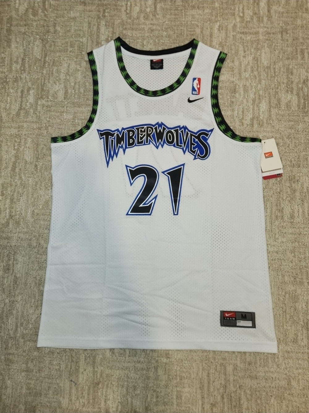 Vtg Kevin Garnett Minnesota Timberwolves Nike Team Apparel Jersey Men's Medium